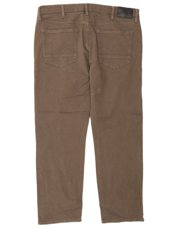 Jeans dritti da uomo Marks & Spencer W36 L29 cotone marrone