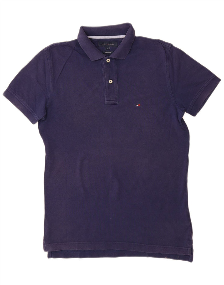 Polo Tommy Hilfiger da uomo vestibilità regolare piccola in cotone blu navy