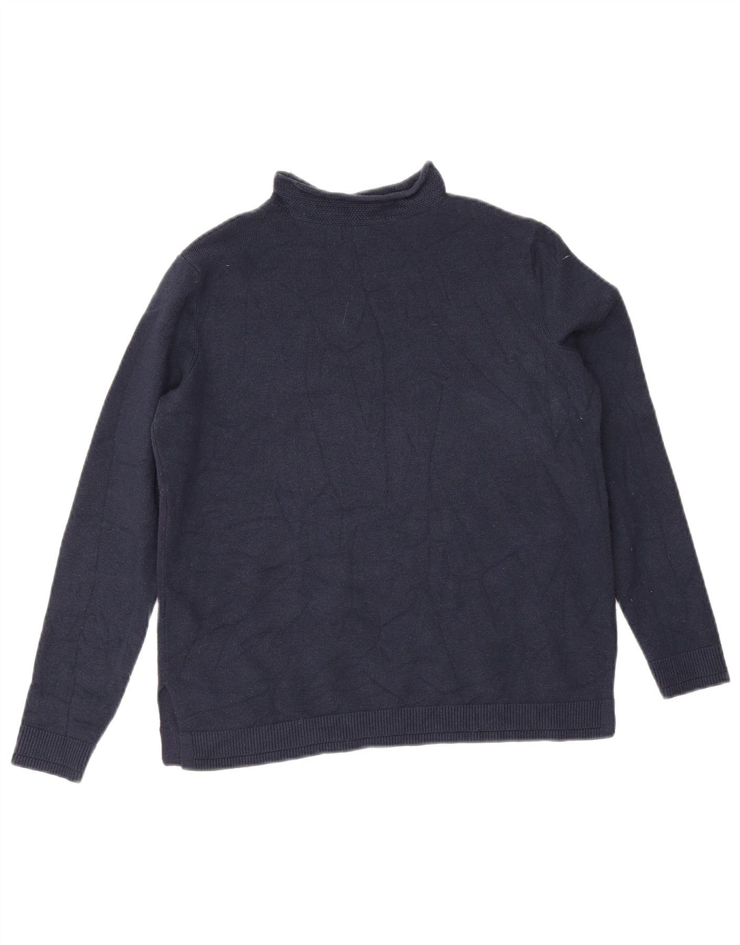 Maglione maglione a collo alto da donna Marks & Spencer UK 8 piccolo blu navy