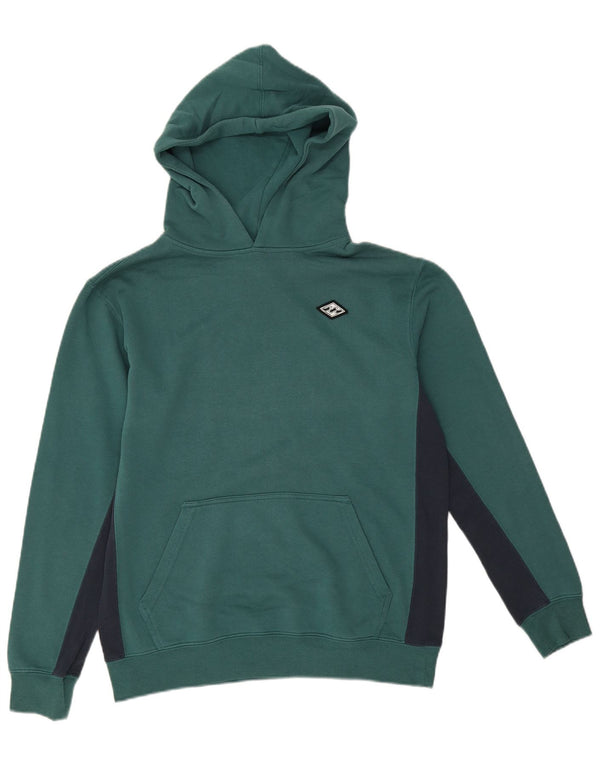 Maglione con cappuccio da donna Billabong UK 14 Large Green Colourblock Cotton