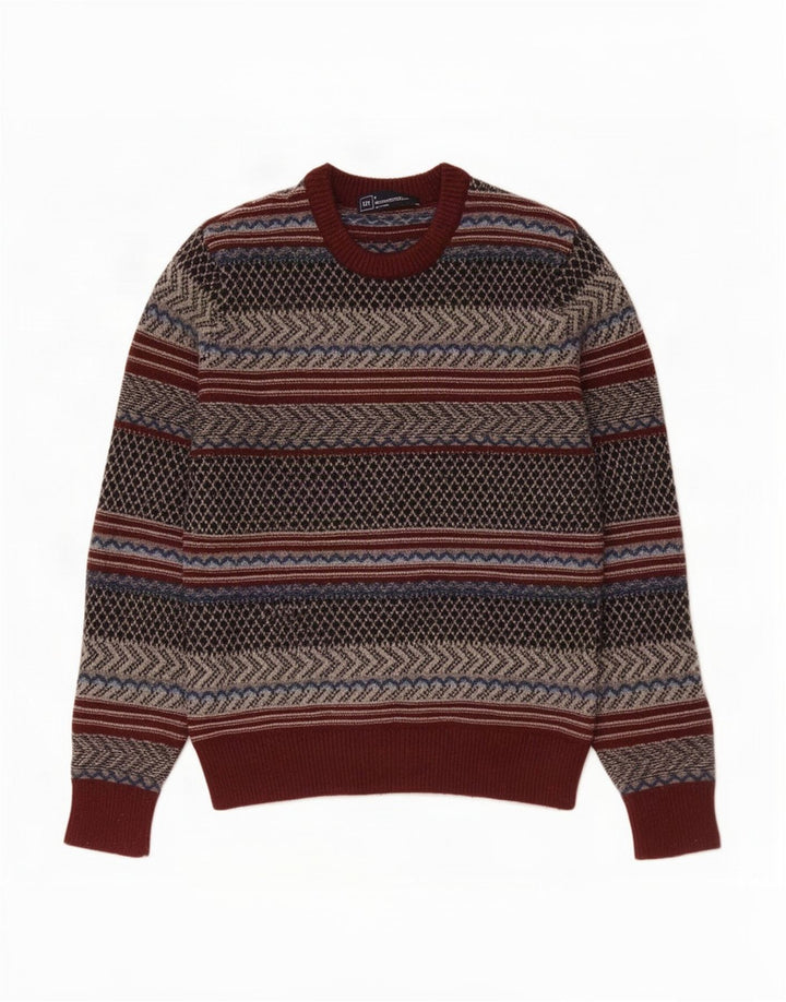 Maglione da uomo girocollo Gap in lana d'agnello Fair Isle multicolore medio