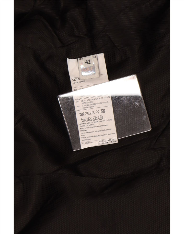 Giacca blazer a 2 bottoni da donna Dolce & Gabbana IT 42 poliestere nero medio