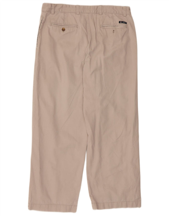 Pantaloni chino dritti da uomo CHAPS W34 L29 cotone beige