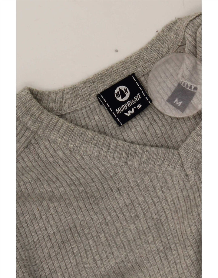 Maglione corto con scollo a V da donna Murphy & Nye UK 12 Grigio medio