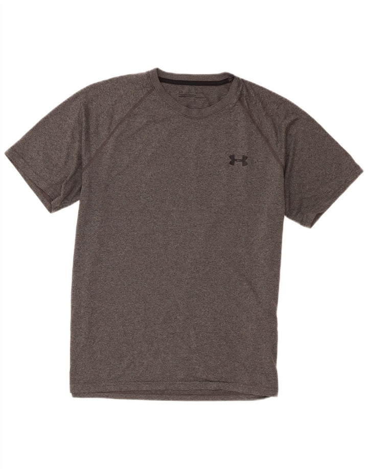T-shirt da uomo Under Armour Top grande in poliestere chiazzato grigio