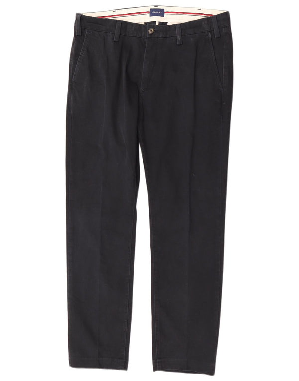 Pantaloni chino slim da uomo Gant W34 L30 cotone blu navy