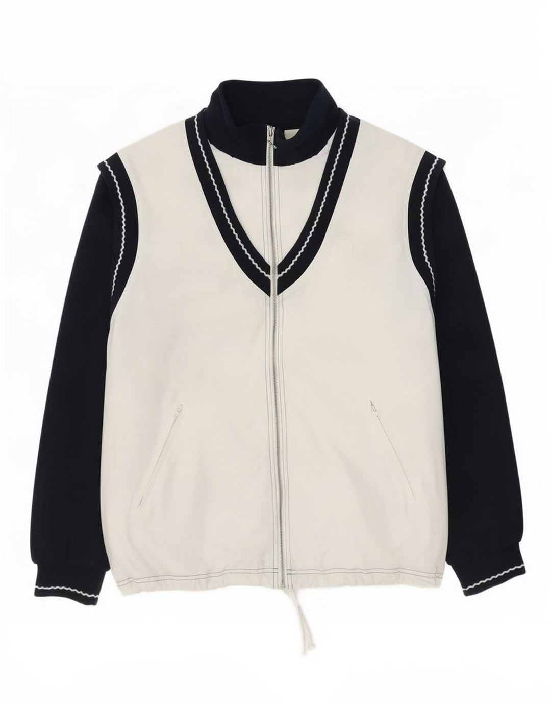 Giacca da ginnastica da uomo Sergio Tacchini, grande, in poliestere color block bianco