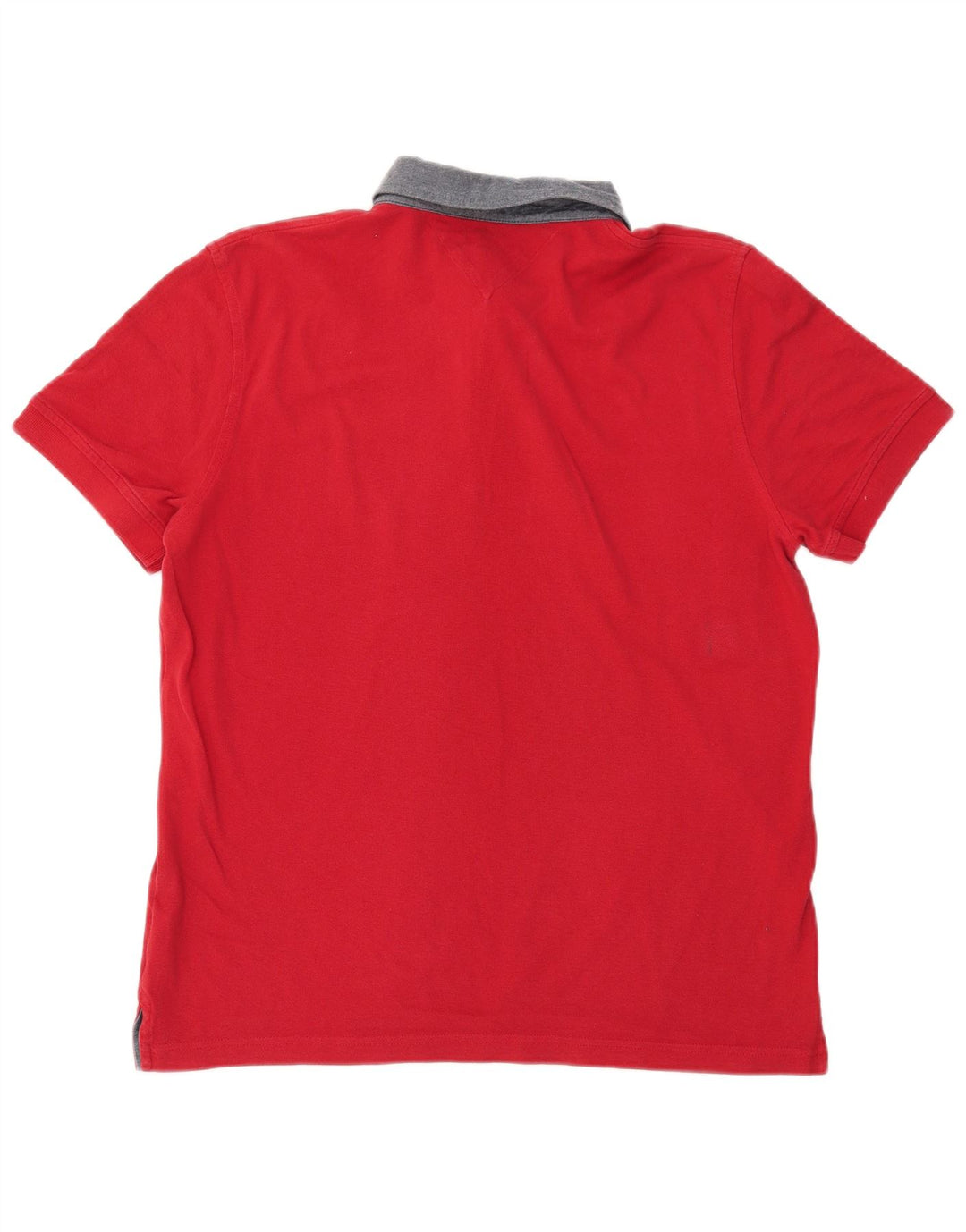 Polo da rugby da uomo Tommy Hilfiger grande rossa in cotone