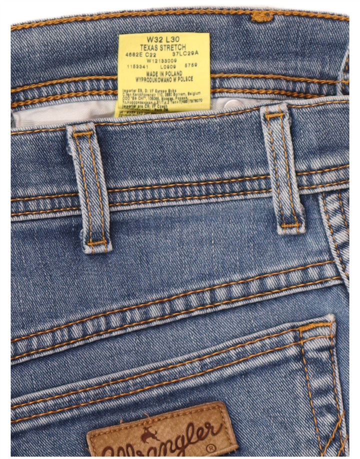 WRANGLER Jeans dritti elasticizzati Texas da uomo W32 L30 cotone blu