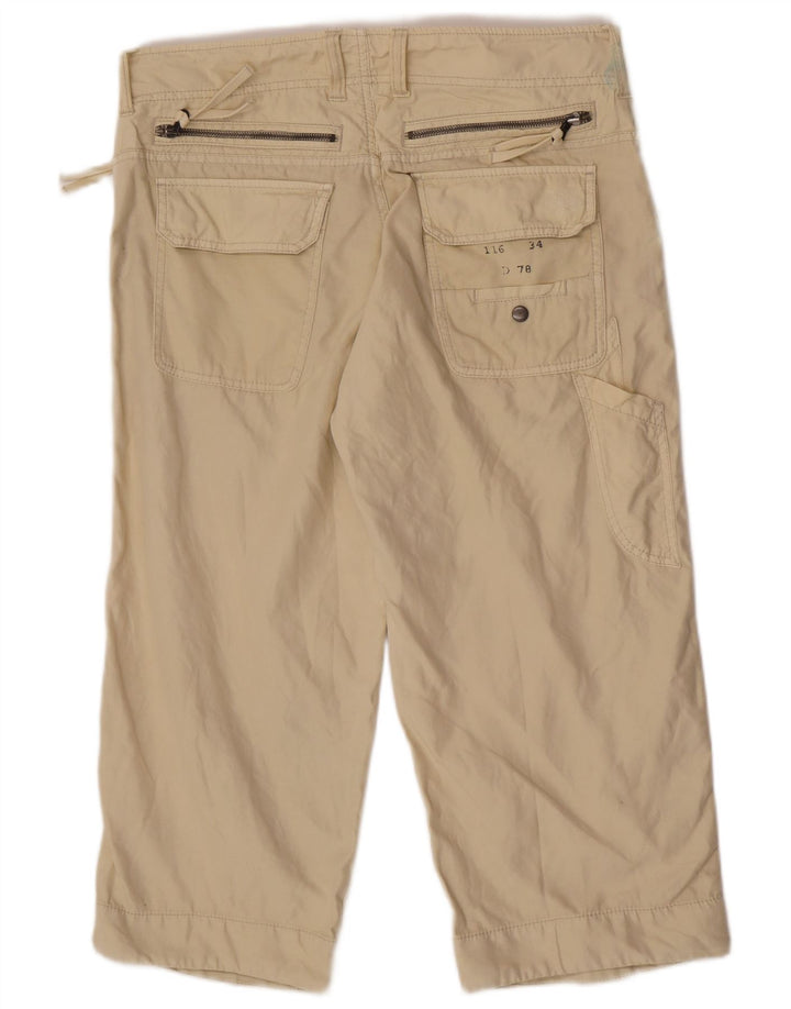 Pantaloni Cargo Capri da donna Diesel W31 L21 in cotone beige