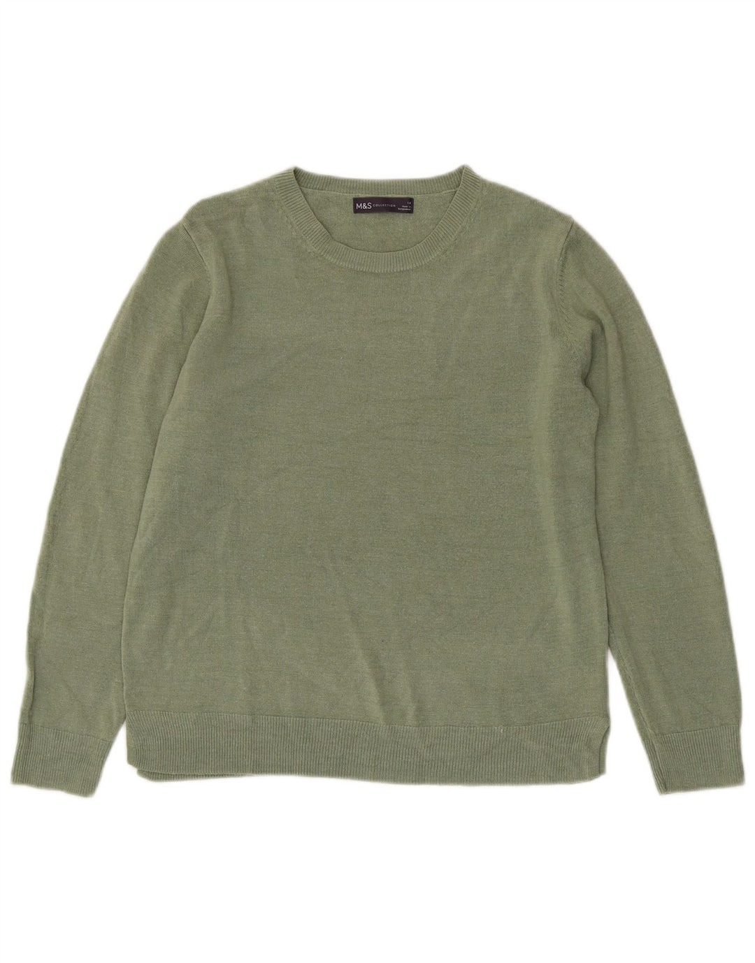 Maglione maglione con scollo a barca da donna Marks & Spencer UK 14 Verde medio