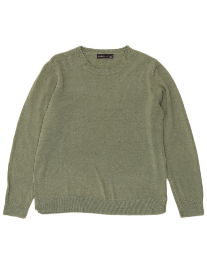 Maglione maglione con scollo a barca da donna Marks & Spencer UK 14 Verde medio