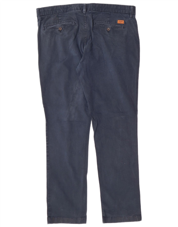 Pantaloni chino slim da uomo TIMBERLAND W36 L30 cotone blu navy