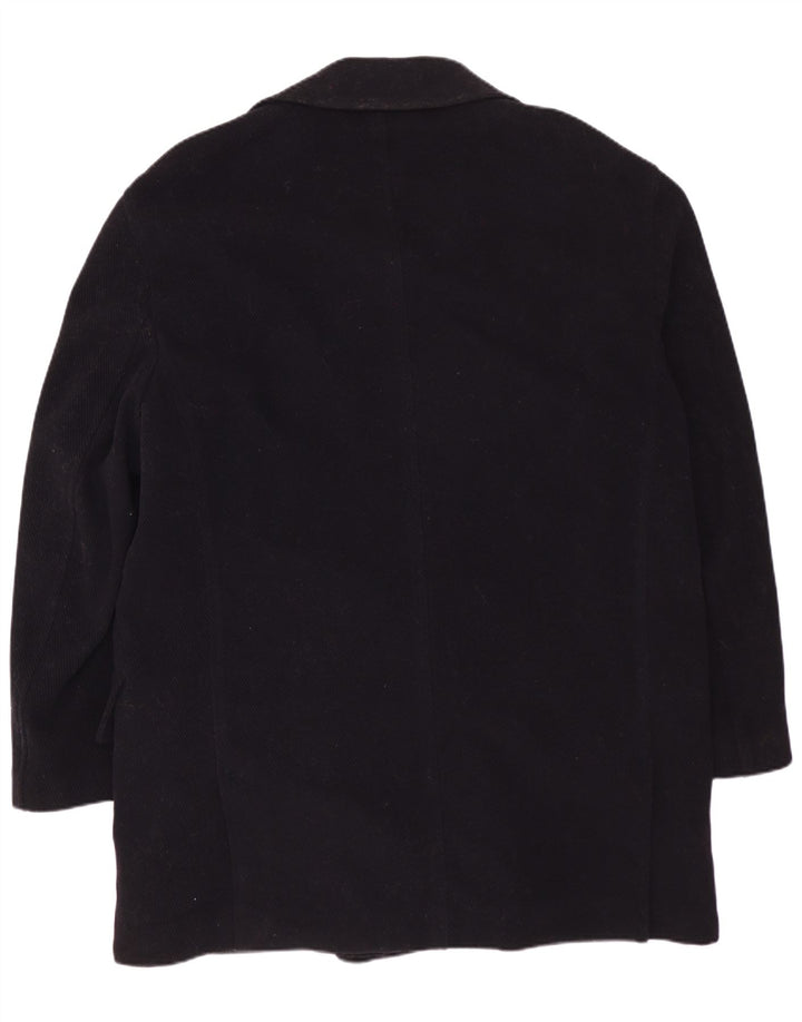 Cappotto doppiopetto da uomo VINTAGE IT 50 Large in lana blu navy