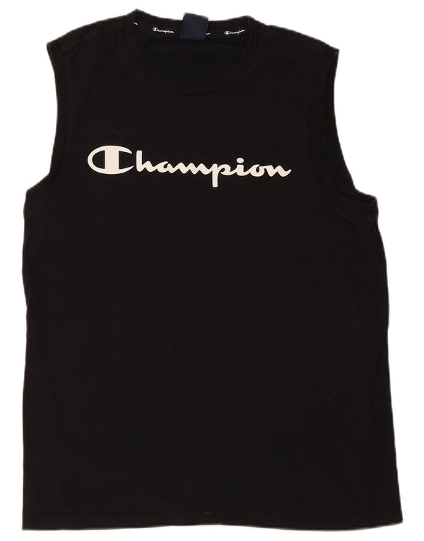 Canotta grafica da uomo Champion Large nera