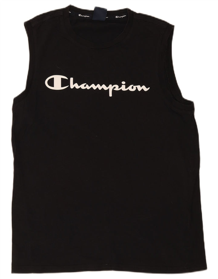 Canotta grafica da uomo Champion Large nera