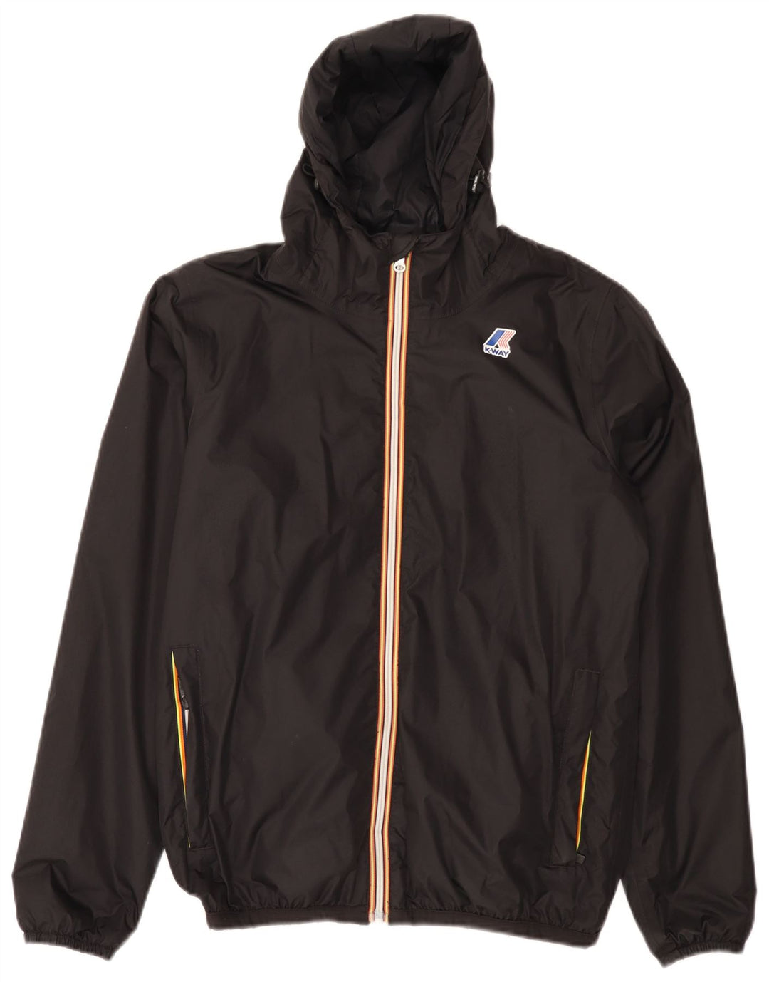 Giacca antipioggia oversize con cappuccio da donna K-Way UK 10 Small Nero Poliammide