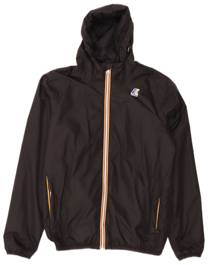Giacca antipioggia oversize con cappuccio da donna K-Way UK 10 Small Nero Poliammide