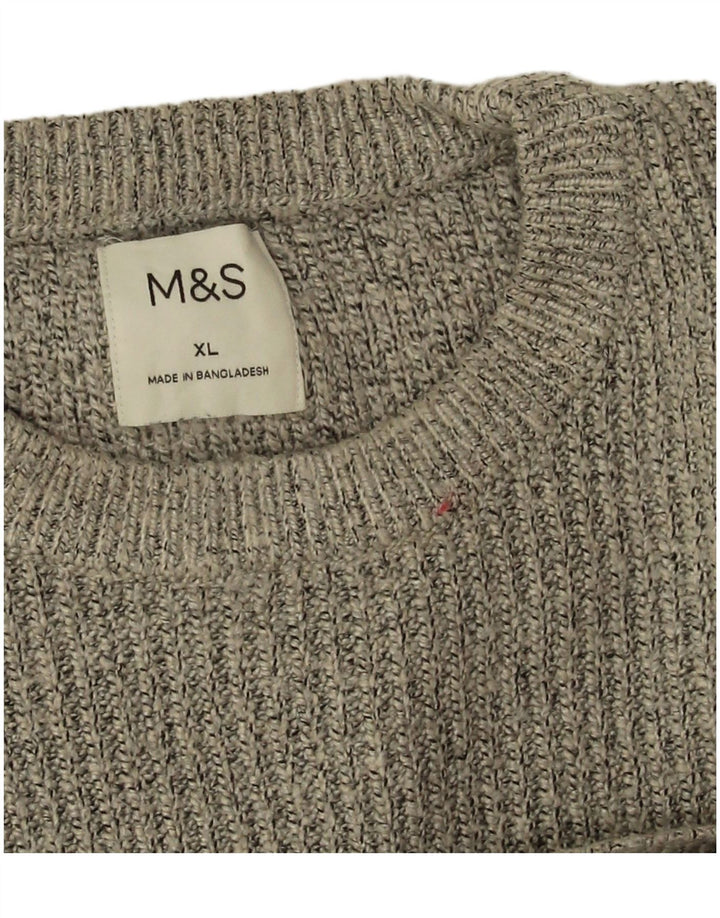 Maglione maglione girocollo da uomo Marks & Spencer XL grigio poliammide