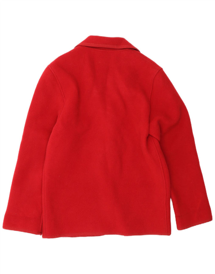 Giacca blazer oversize a 3 bottoni da donna Genny UK 10 piccola lana rossa