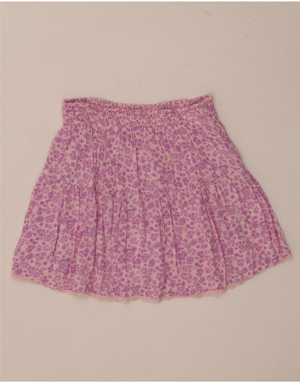 Minigonna per ragazze Marks & Spencer 13-14 anni W25 Viscosa floreale rosa