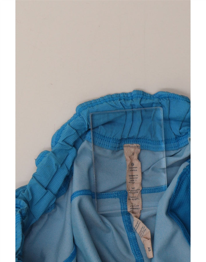 Pantaloncini sportivi da donna LULULEMON US 6 Poliestere blu medio