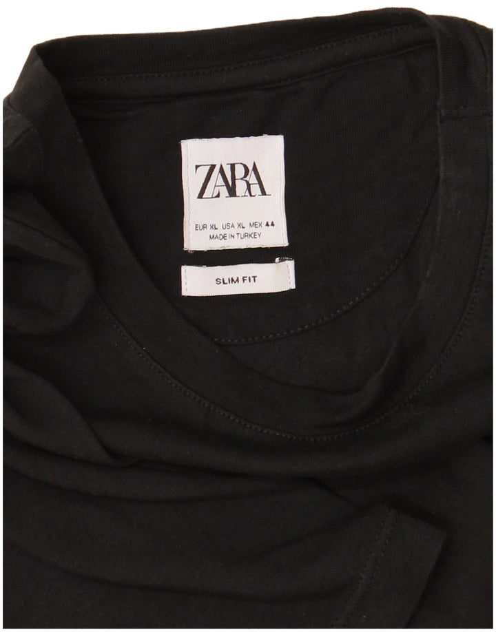 T-shirt da uomo slim fit ZARA XL nera