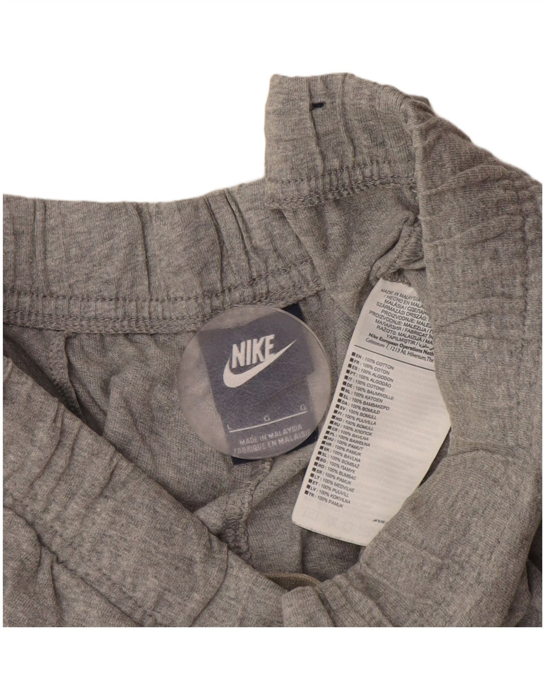 Pantaloncini sportivi da uomo Nike Large in cotone chiazzato grigio