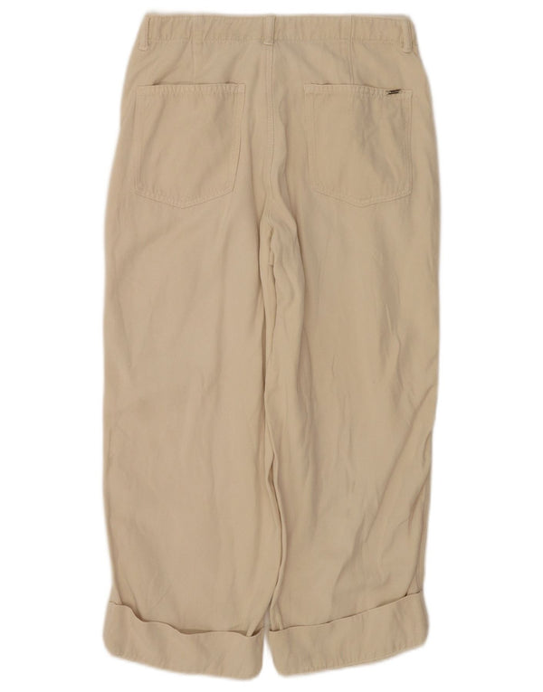 Pantaloni Capri da donna Massimo Dutti EU 38 Small W28 L22 Lyocell beige