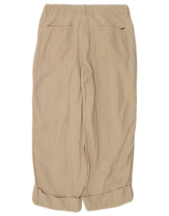 Pantaloni Capri da donna Massimo Dutti EU 38 Small W28 L22 Lyocell beige