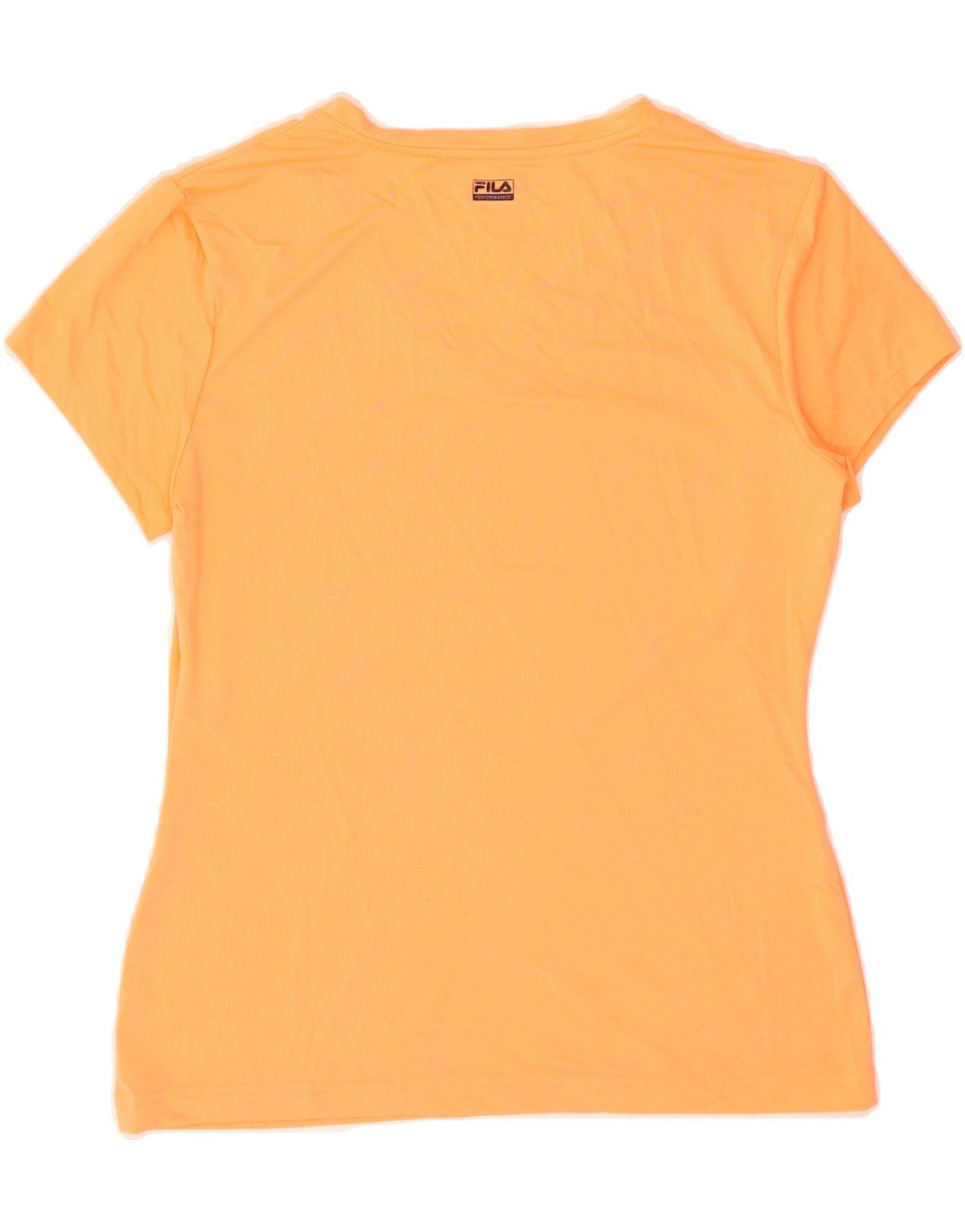 FILA Womens T-Shirt Top UK 12 Medium Orange Polyester Vintage Fila and Second-Hand Fila from Messina Hembry 