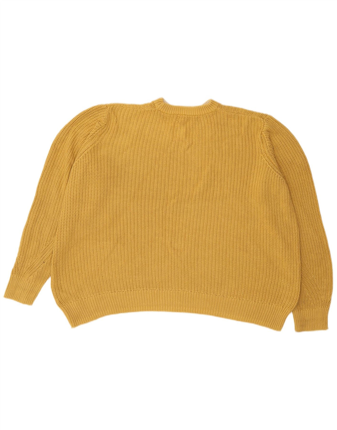 Maglione maglione girocollo da donna Marks & Spencer UK 16 grande giallo