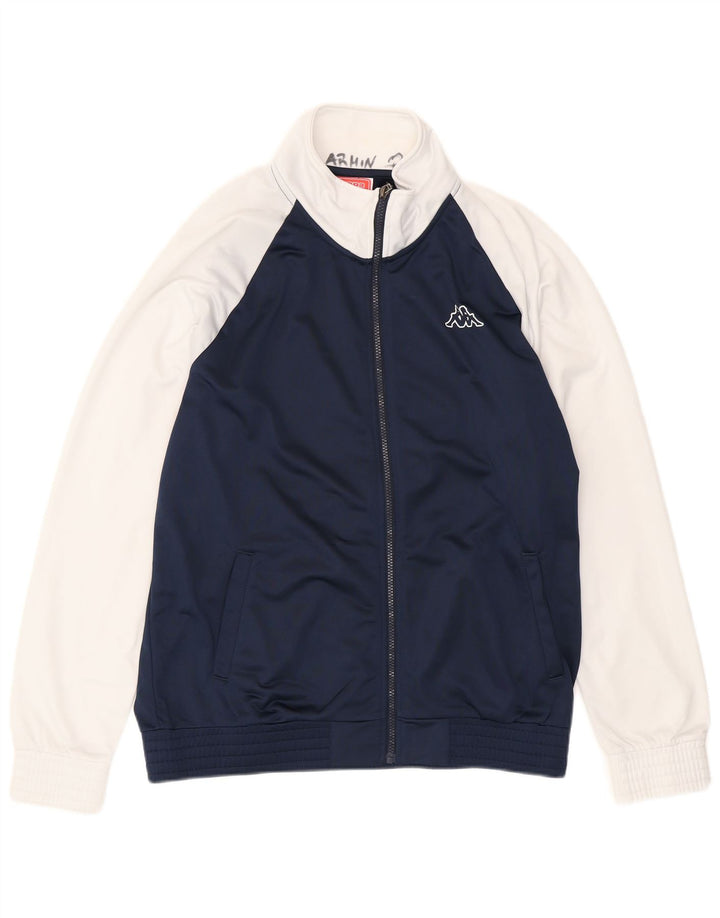 Giacca da tuta da uomo Kappa XL in poliestere color block blu navy