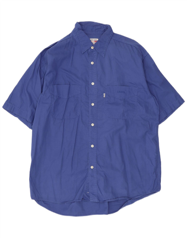 Camicia a maniche corte da uomo Levi's Large Blu