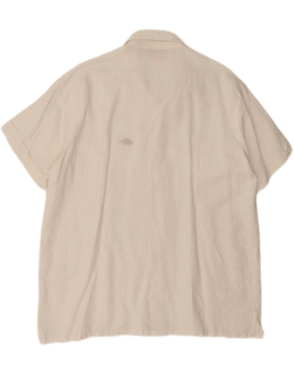 Camicia a maniche corte da uomo Charro XL bianco sporco