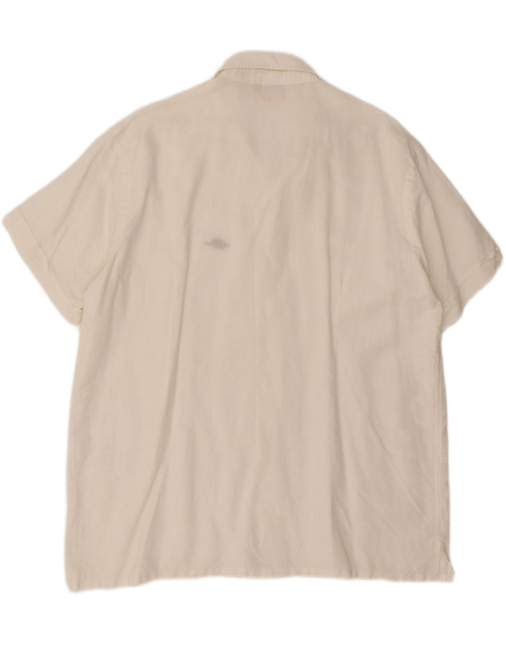Camicia a maniche corte da uomo Charro XL bianco sporco