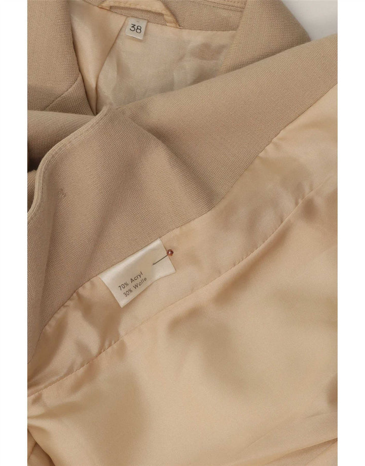Giacca blazer vintage da donna a 3 bottoni EU 38 Acrilico beige medio