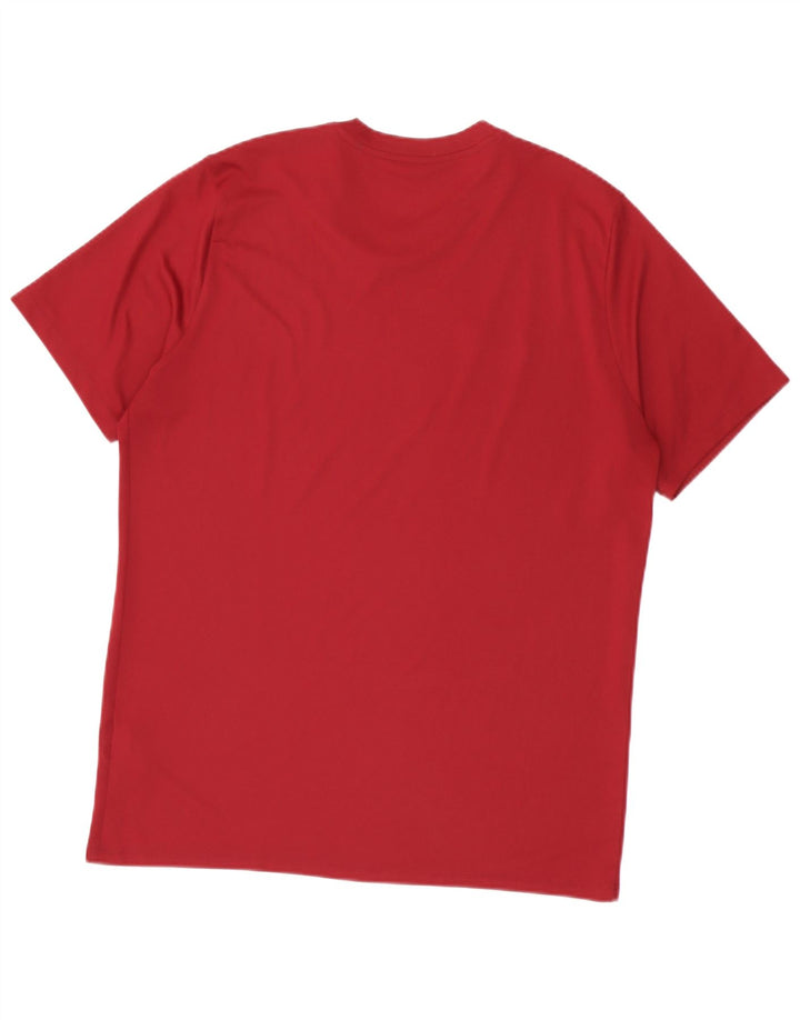 T-shirt Nike Dri Fit da uomo XL Borgogna in poliestere