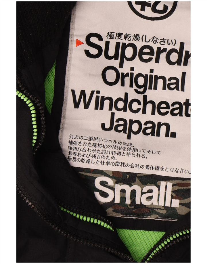 Giacca antipioggia da uomo Superdry Windcheater UK 36 Small Nylon nero