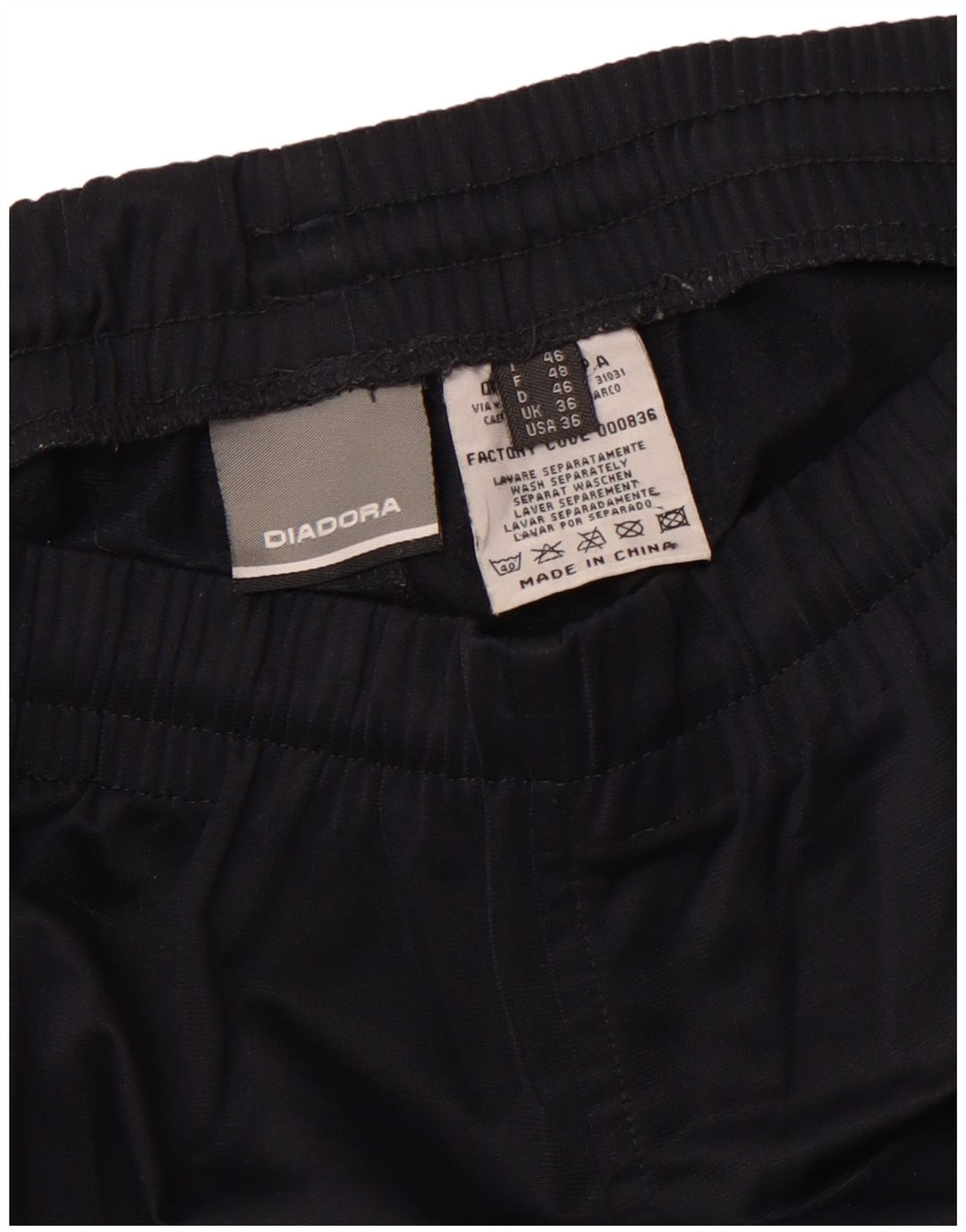 DIADORA Pantaloni da tuta da uomo UK 36 Small Blu Navy Poliestere