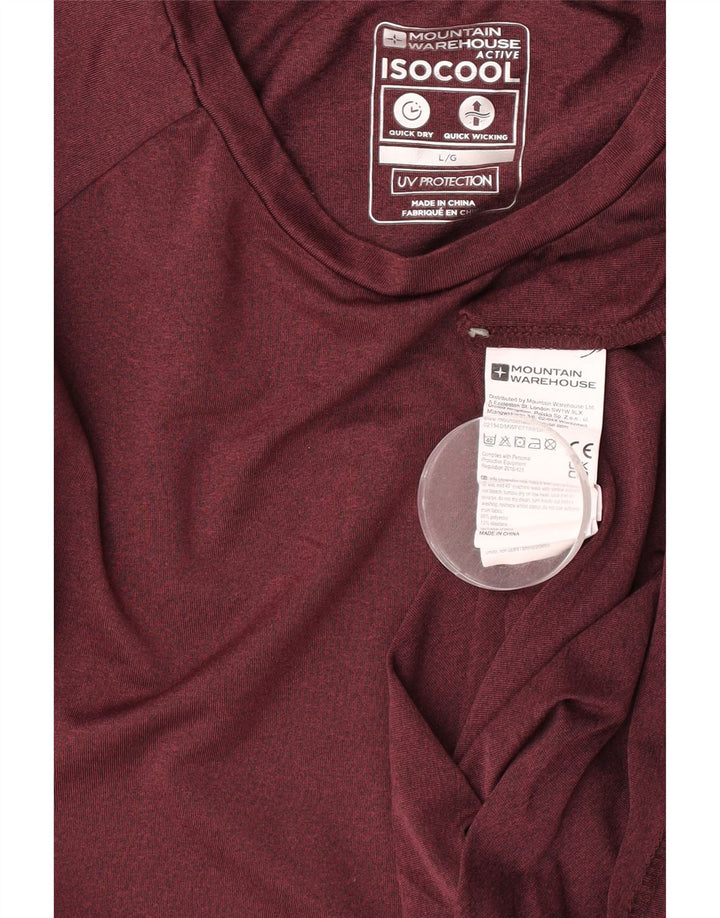 T-shirt da uomo Mountain Warehouse Top grande in poliestere bordeaux