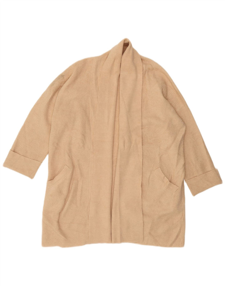 Maglione cardigan lungo oversize da donna Jack Wills UK 10 piccolo Beige