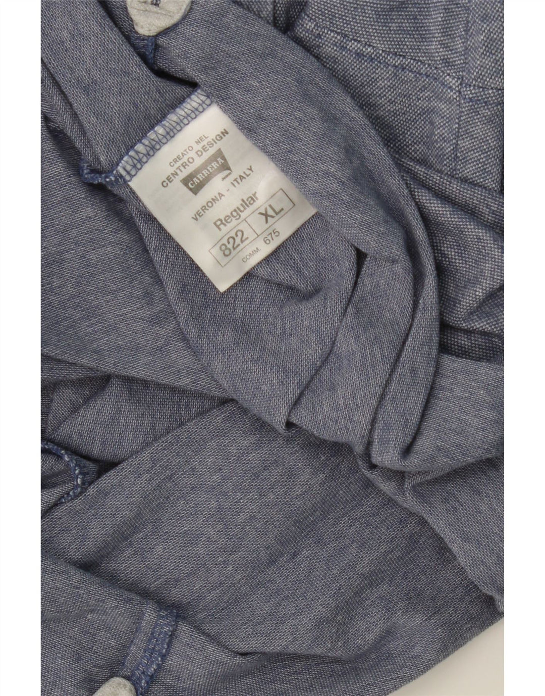 CARRERA Mens Long Sleeve Polo Shirt XL Blue Cotton Vintage Carrera and Second-Hand Carrera from Messina Hembry 