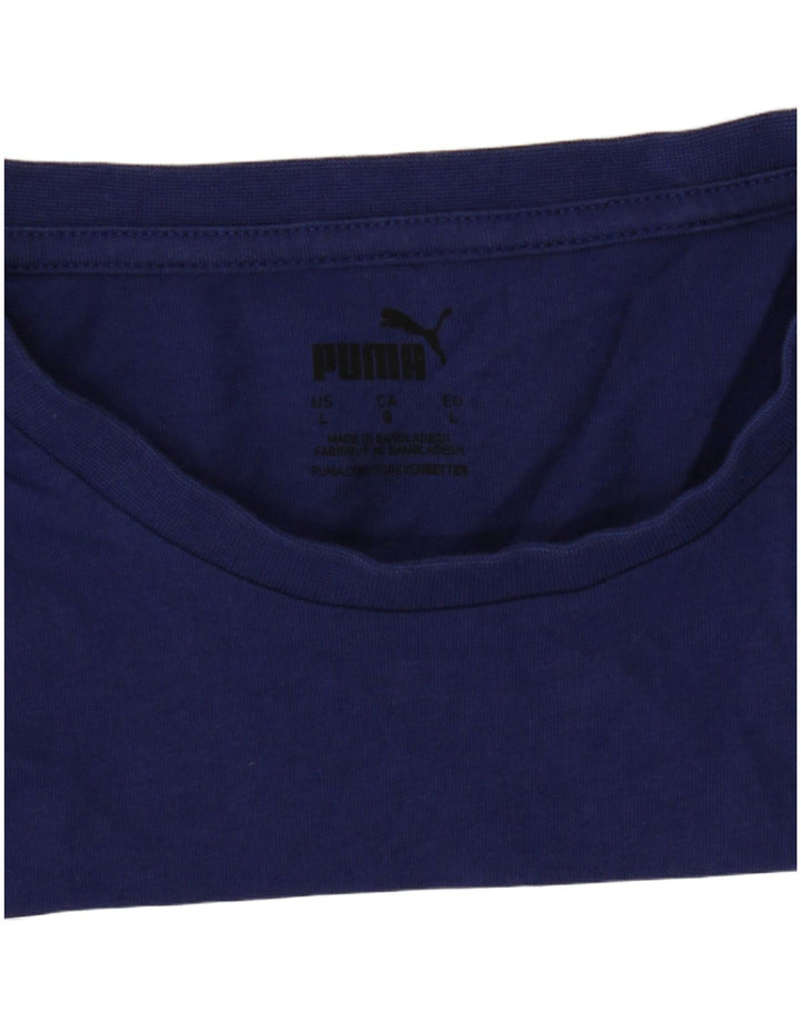 T-shirt grafica da uomo Puma grande blu