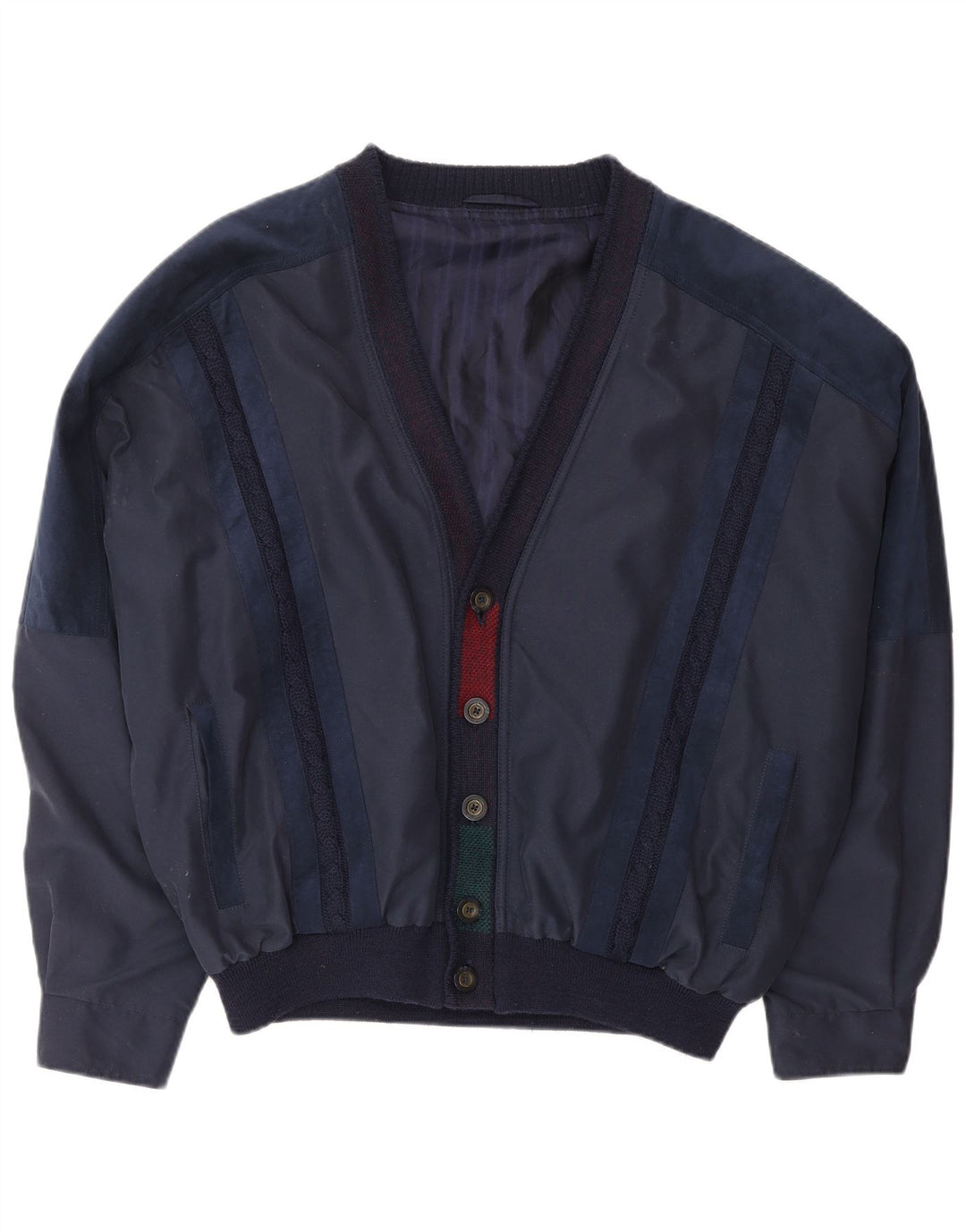 Giubbotto bomber da uomo VINTAGE UK 42 XL poliestere blu navy