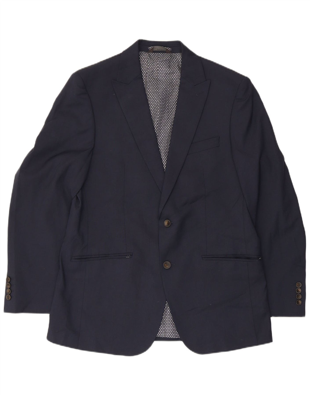Giacca blazer a 2 bottoni da uomo Marks & Spencer UK 40 grande poliestere blu navy