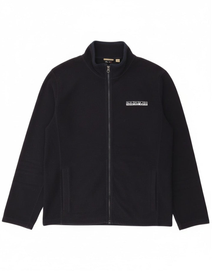 Giacca in pile da uomo Napapijri UK 42 XL poliestere blu navy