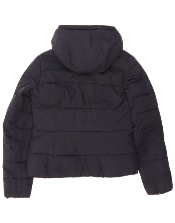 Giacca imbottita con cappuccio da donna Abercrombie & Fitch UK 10 Small Blu Navy