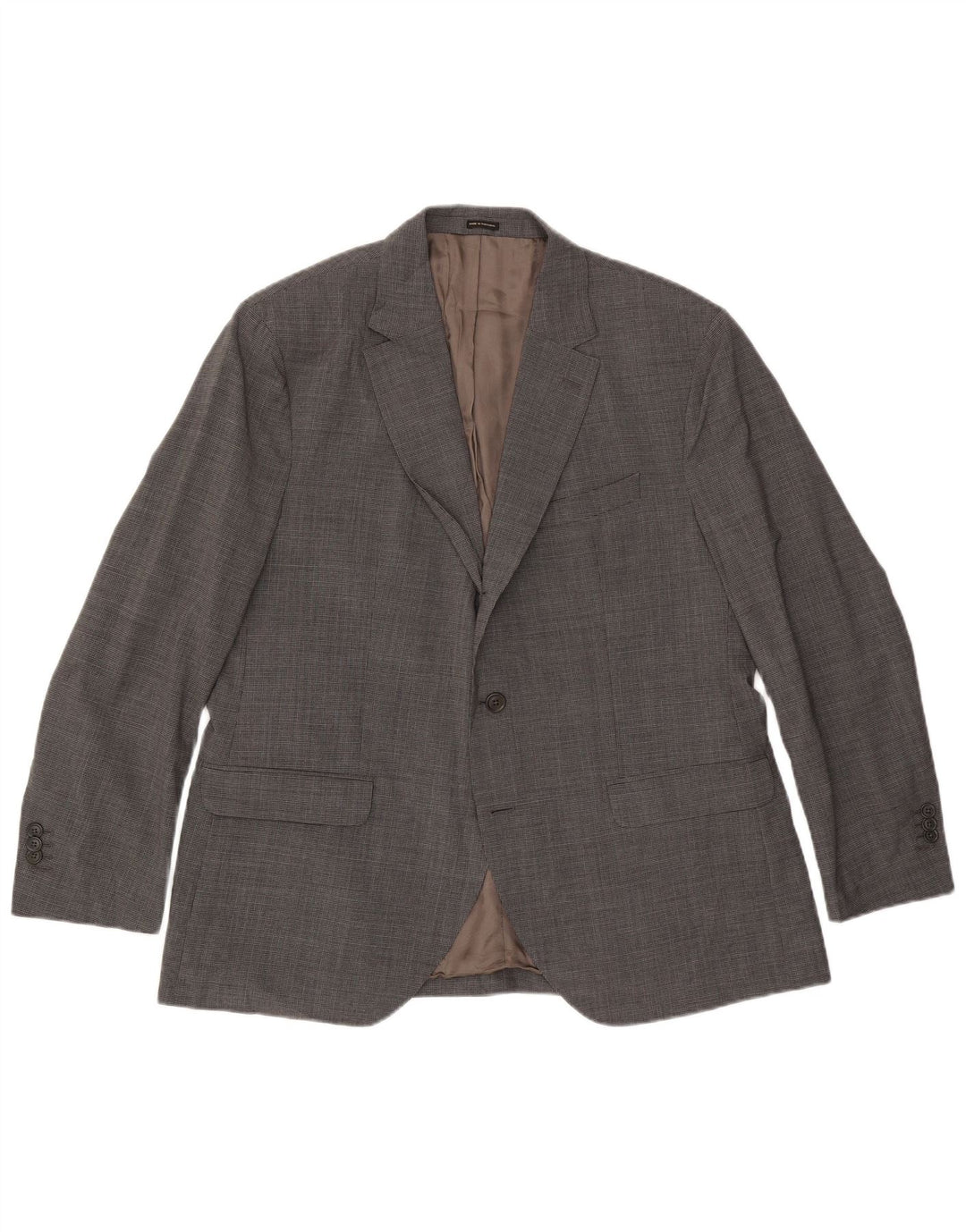 Giacca blazer da uomo a 2 bottoni Massimo Dutti US 46 XL lana a quadri grigia