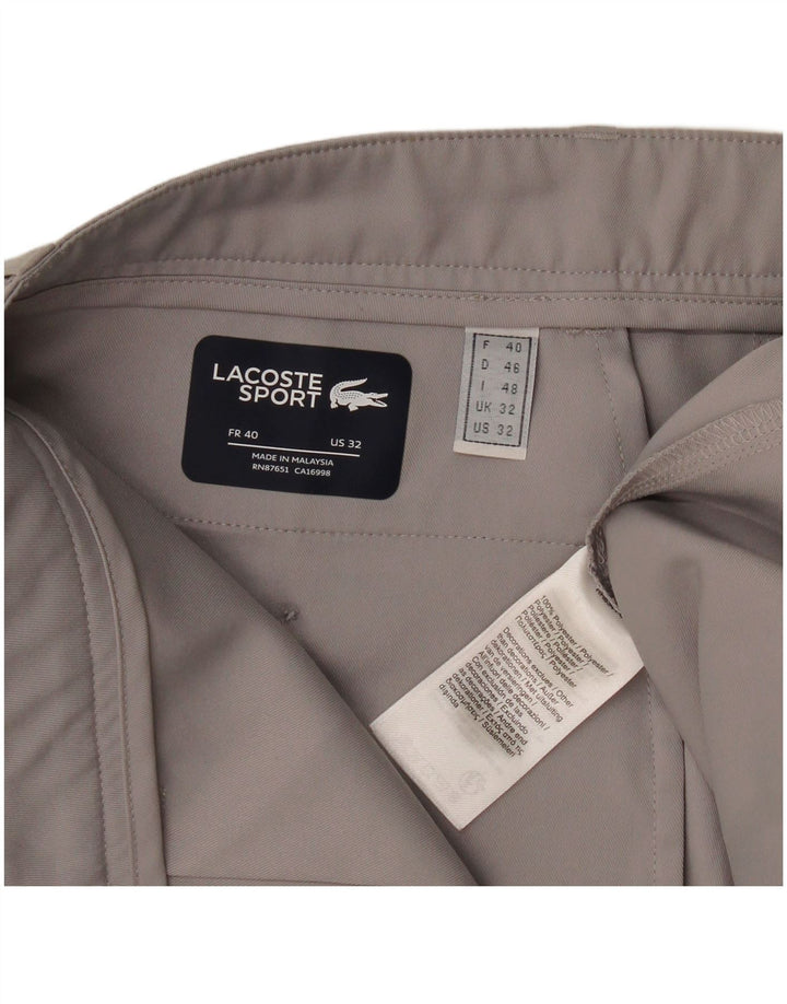 Pantaloni chino slim da uomo Lacoste taglia 40 media W32 L33 poliestere grigio